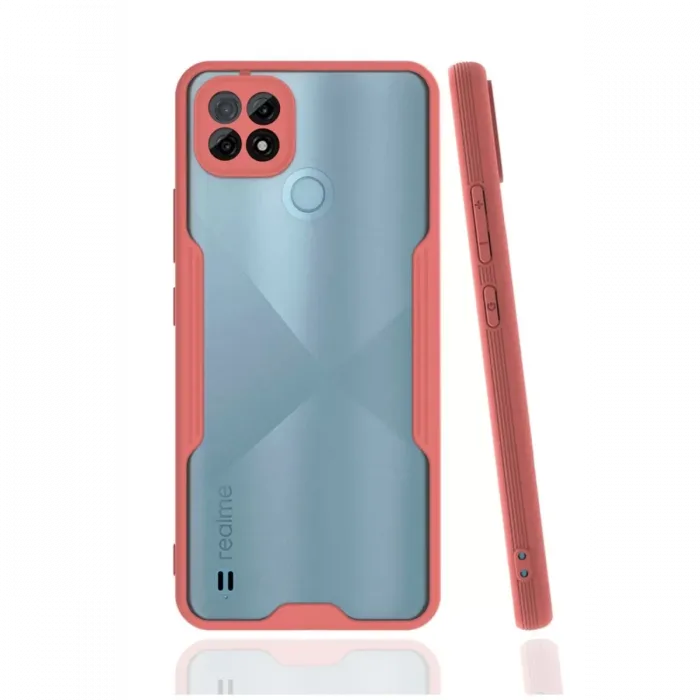 Newface Realme C21 Kılıf Platin Silikon - Pembe