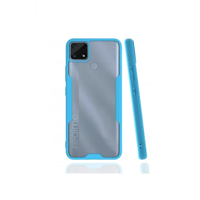 Newface Realme C25 Kılıf Platin Silikon - Mavi