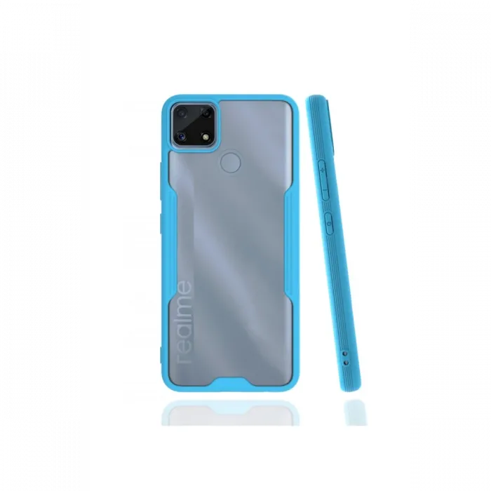 Newface Realme C25 Kılıf Platin Silikon - Mavi