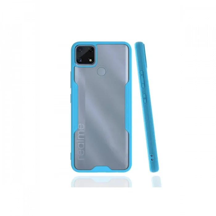 Newface Realme C25 Kılıf Platin Silikon - Mavi