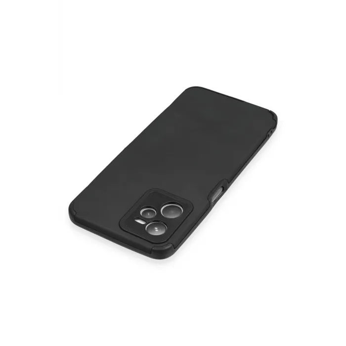 Newface Realme C35 Kılıf Loop Deri Silikon - Siyah