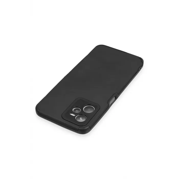 Newface Realme C35 Kılıf Loop Deri Silikon - Siyah