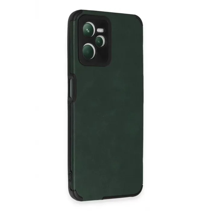 Newface Realme C35 Kılıf Loop Deri Silikon - Yeşil