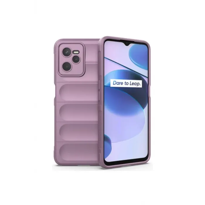Newface Realme C35 Kılıf Optimum Silikon - Mor