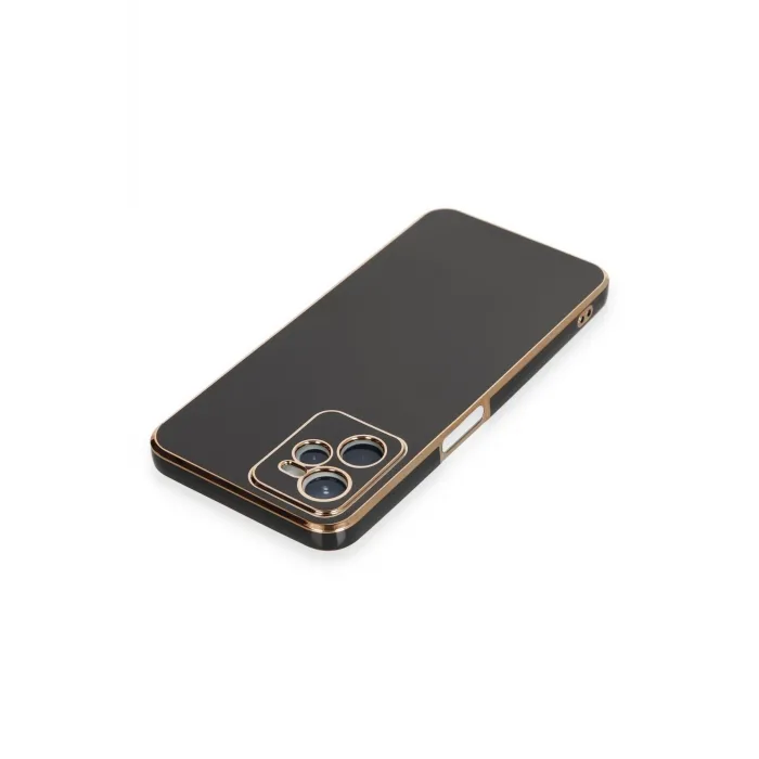 Newface Realme C35 Kılıf Volet Silikon - Siyah