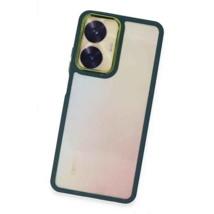 Newface Realme C55 Kılıf Dora Kapak - Haki Yeşil