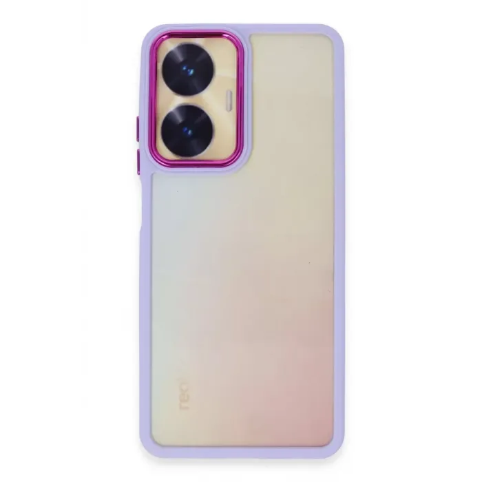 Newface Realme C55 Kılıf Dora Kapak - Lila