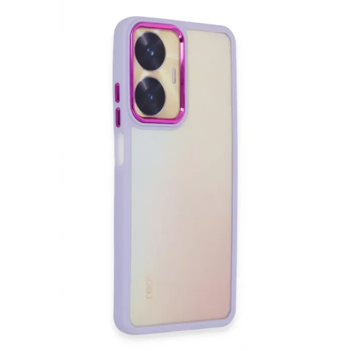 Newface Realme C55 Kılıf Dora Kapak - Lila