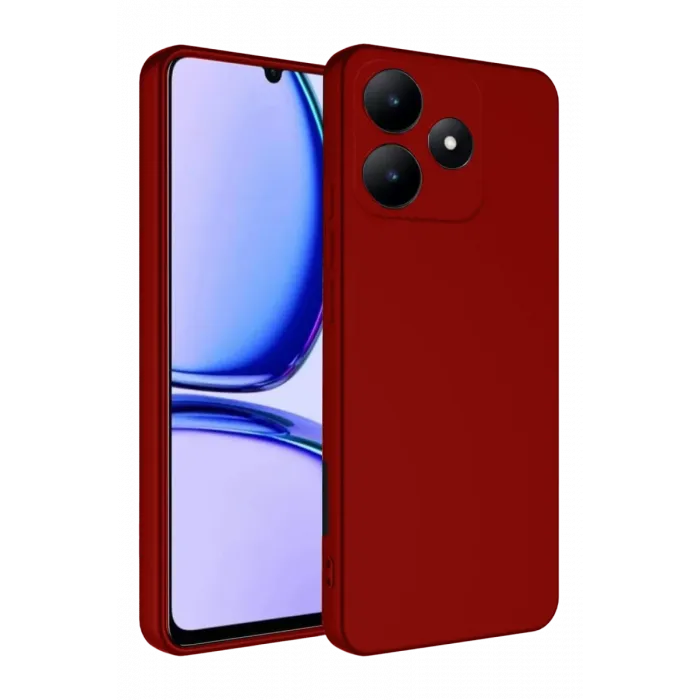 Newface Realme C61 Kılıf First Silikon - Kırmızı