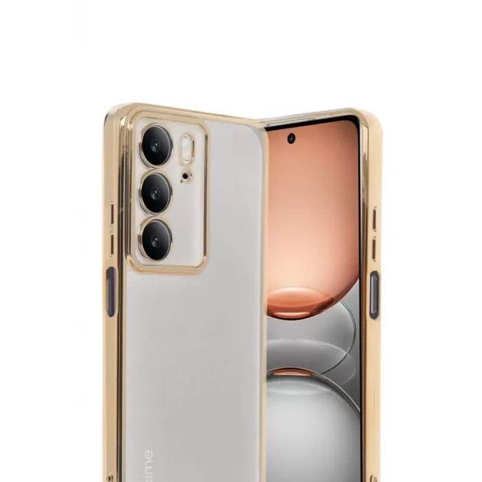 Newface Realme C75 4G Kılıf Razer Lensli Silikon - Gold