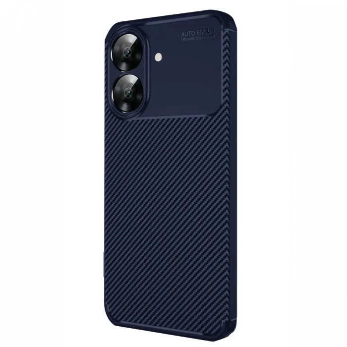 Newface Realme Note 60 Kılıf Auto Focus Karbon Kapak - Lacivert