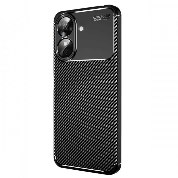 Newface Realme Note 60 Kılıf Auto Focus Karbon Kapak - Siyah