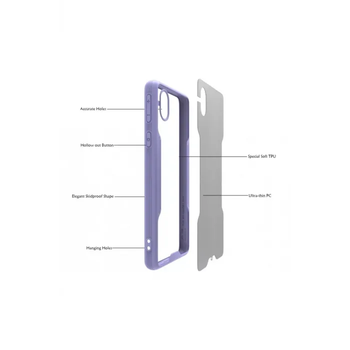 Newface Samsung Galaxy A01 Core Kılıf Platin Silikon - Lacivert