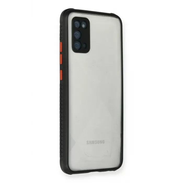 Newface Samsung Galaxy A02S Kılıf Miami Şeffaf Silikon - Siyah