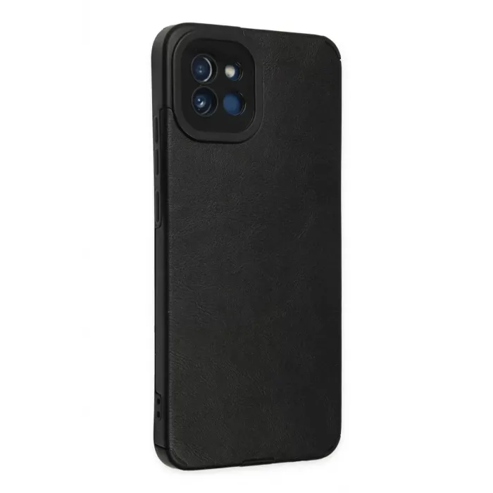 Newface Samsung Galaxy A03 Kılıf Loop Deri Silikon - Siyah