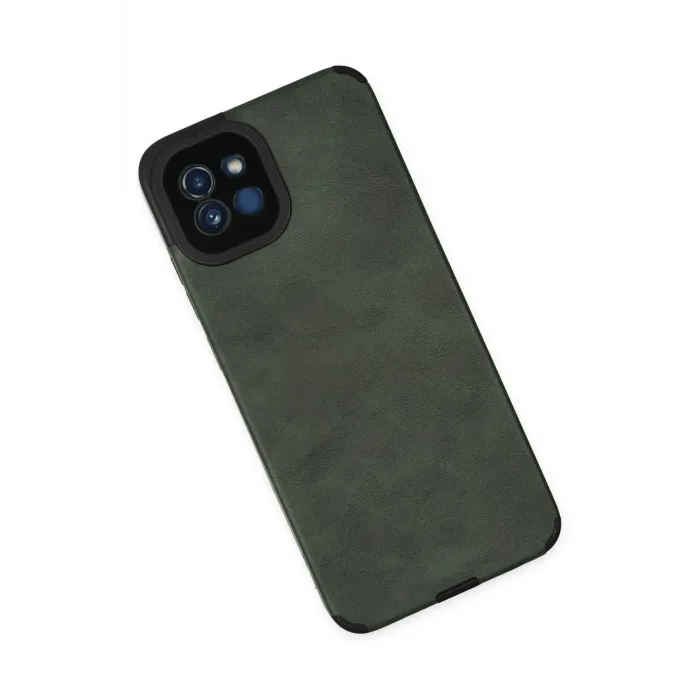 Newface Samsung Galaxy A03 Kılıf Loop Deri Silikon - Yeşil