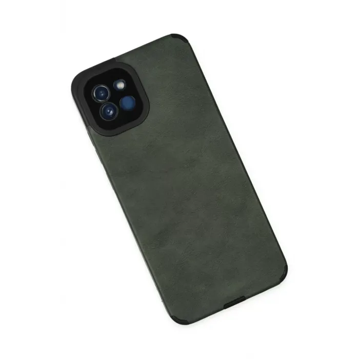 Newface Samsung Galaxy A03 Kılıf Loop Deri Silikon - Yeşil