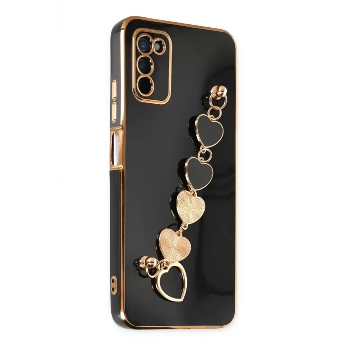 Newface Samsung Galaxy A03S Kılıf Esila Silikon - Siyah