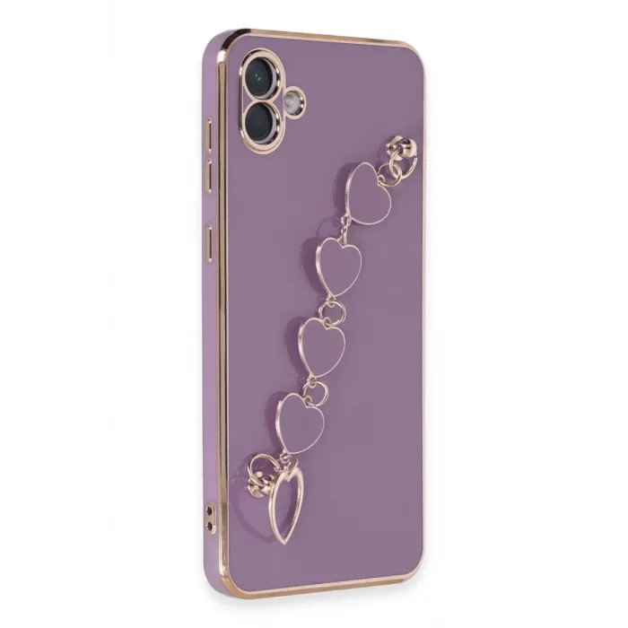 Newface Samsung Galaxy A04E Kılıf Esila Silikon - Mor