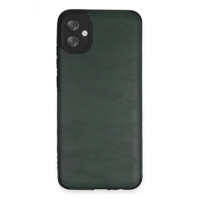 Newface Samsung Galaxy A04E Kılıf Loop Deri Silikon - Yeşil