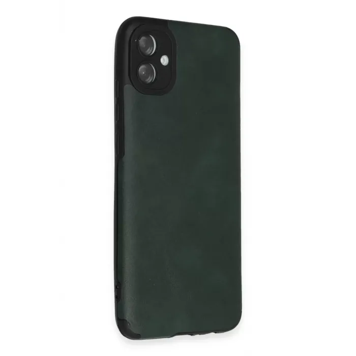 Newface Samsung Galaxy A04E Kılıf Loop Deri Silikon - Yeşil