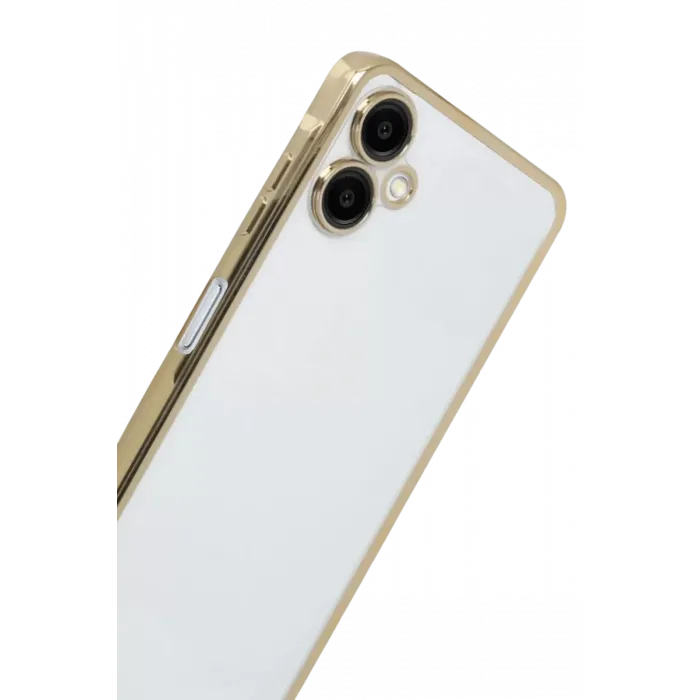 Newface Samsung Galaxy A07 4G Razer Lensli Silikon - Gold