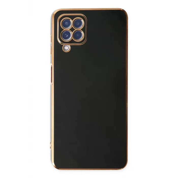 Newface Samsung Galaxy A12 Kılıf Volet Silikon - Siyah