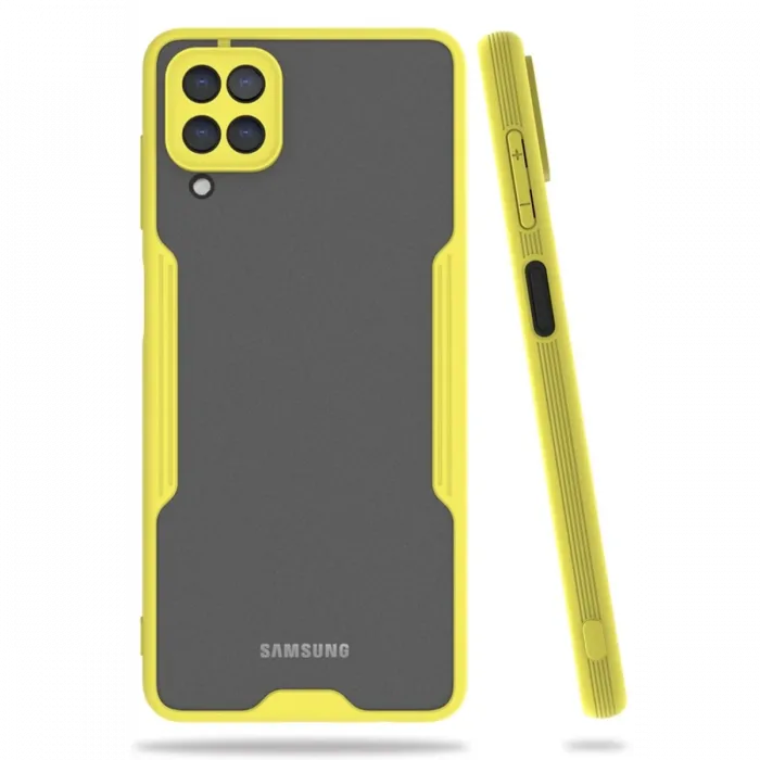 Newface Samsung Galaxy A22 Kılıf Platin Silikon - Sarı