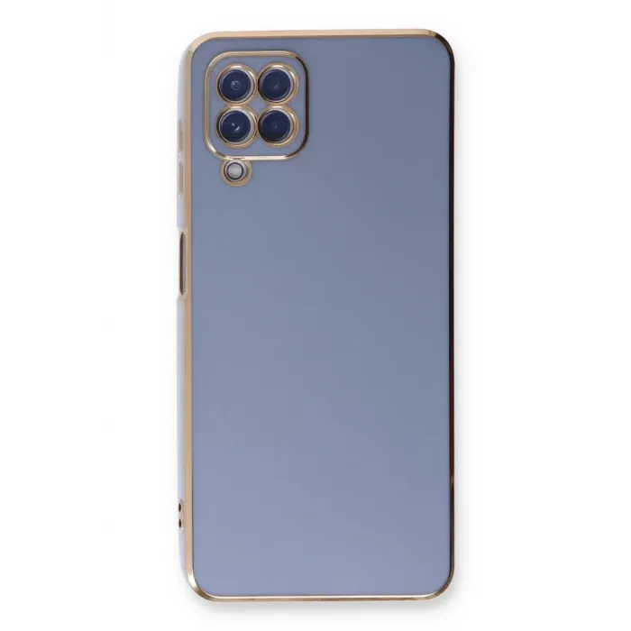 Newface Samsung Galaxy A22 Kılıf Volet Silikon - Mavi