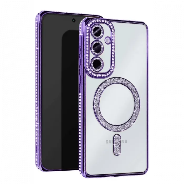 Newface Samsung Galaxy A36 Joke Simli Magneticsafe Kılıf - Derin Mor