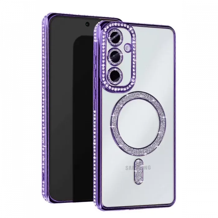 Newface Samsung Galaxy A36 Joke Simli Magneticsafe Kılıf - Derin Mor