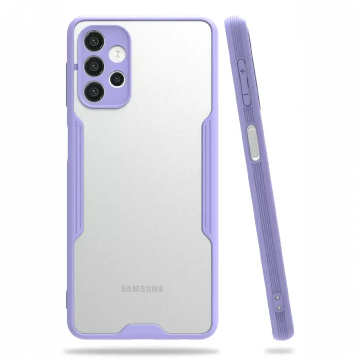 Newface Samsung Galaxy A52 Kılıf Platin Silikon - Lila