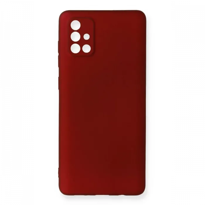 Newface Samsung Galaxy A71 Kılıf First Silikon - Bordo