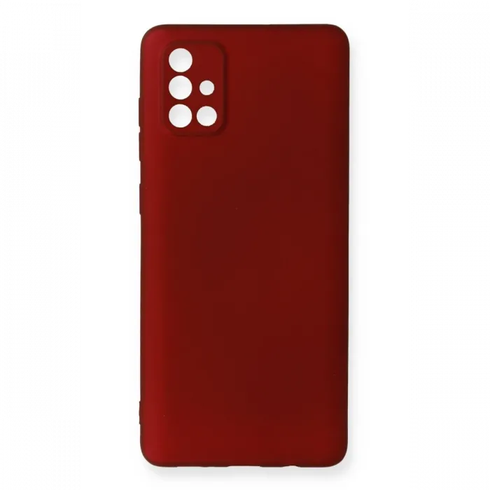 Newface Samsung Galaxy A71 Kılıf First Silikon - Bordo