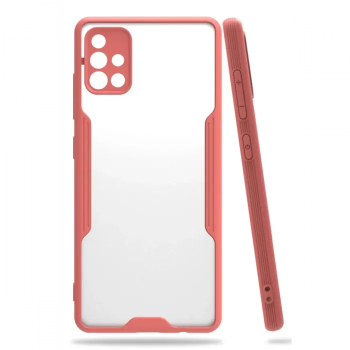 Newface Samsung Galaxy A71 Kılıf Platin Silikon - Pembe
