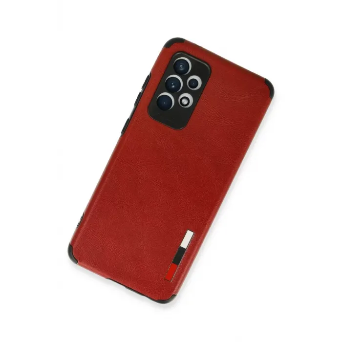 Newface Samsung Galaxy A72 Kılıf Loop Deri Silikon - Kırmızı