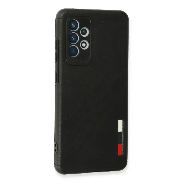 Newface Samsung Galaxy A72 Kılıf Loop Deri Silikon - Siyah