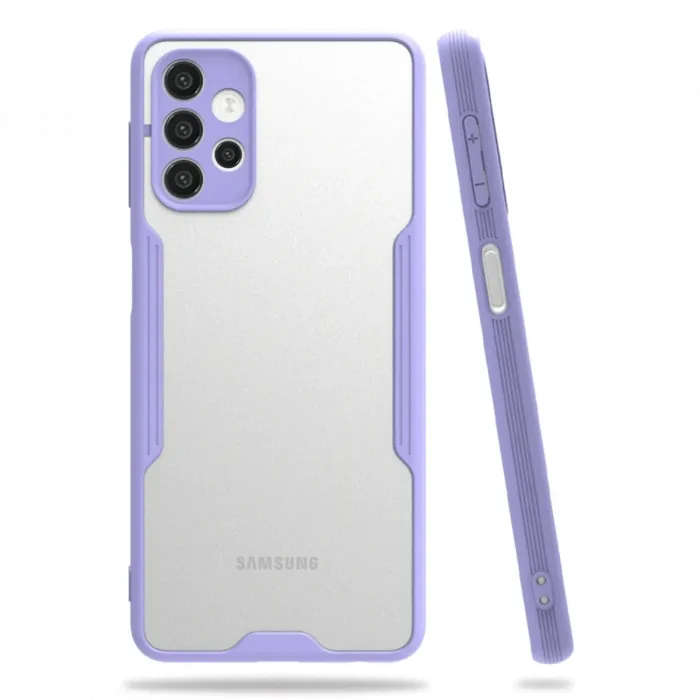 Newface Samsung Galaxy A72 Kılıf Platin Silikon - Lila