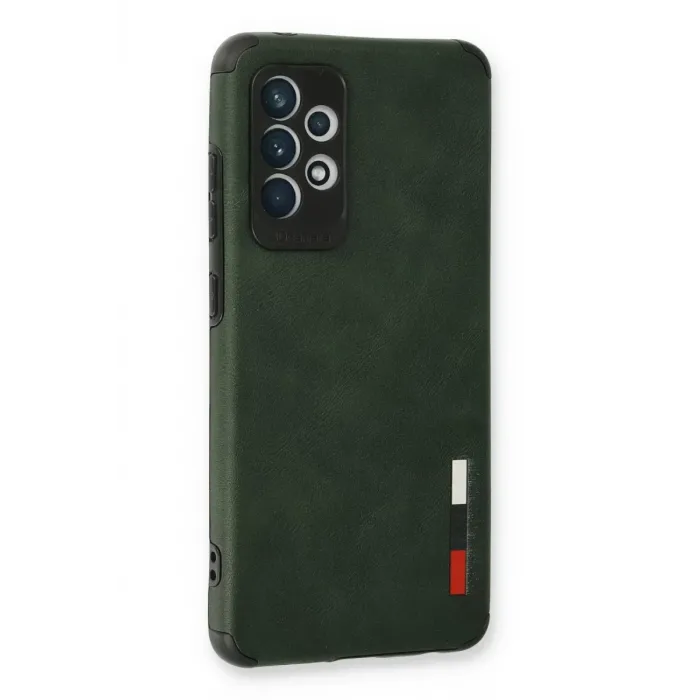 Newface Samsung Galaxy A73 5G Kılıf Loop Deri Silikon - Yeşil