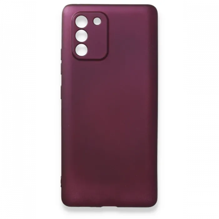 Newface Samsung Galaxy A91 / S10 Lite Kılıf First Silikon - Mürdüm