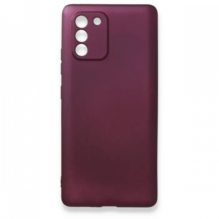 Newface Samsung Galaxy A91 / S10 Lite Kılıf First Silikon - Mürdüm