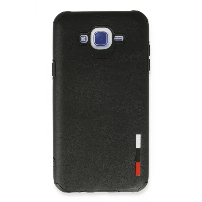 Newface Samsung Galaxy J7 Kılıf Loop Deri Silikon - Siyah