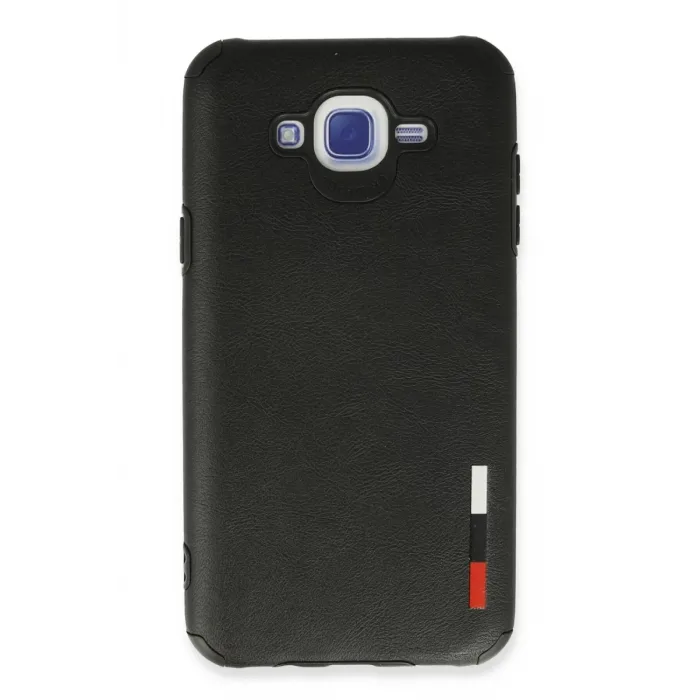 Newface Samsung Galaxy J7 Kılıf Loop Deri Silikon - Siyah