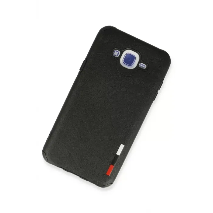 Newface Samsung Galaxy J7 Kılıf Loop Deri Silikon - Siyah