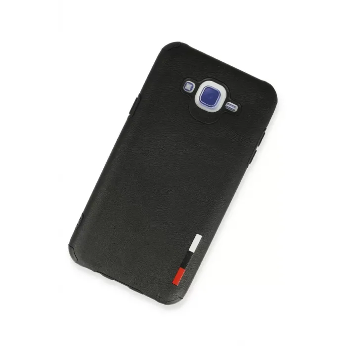 Newface Samsung Galaxy J7 Kılıf Loop Deri Silikon - Siyah