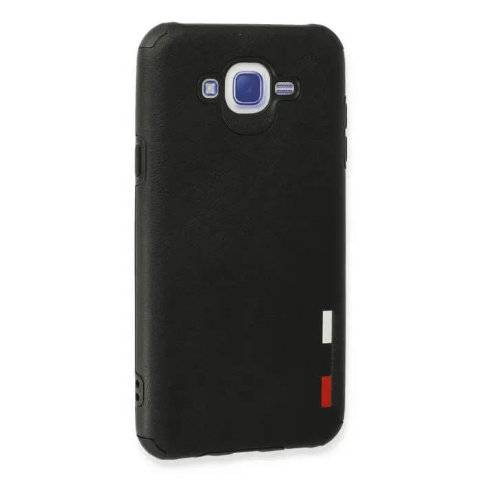 Newface Samsung Galaxy J7 Kılıf Loop Deri Silikon - Siyah