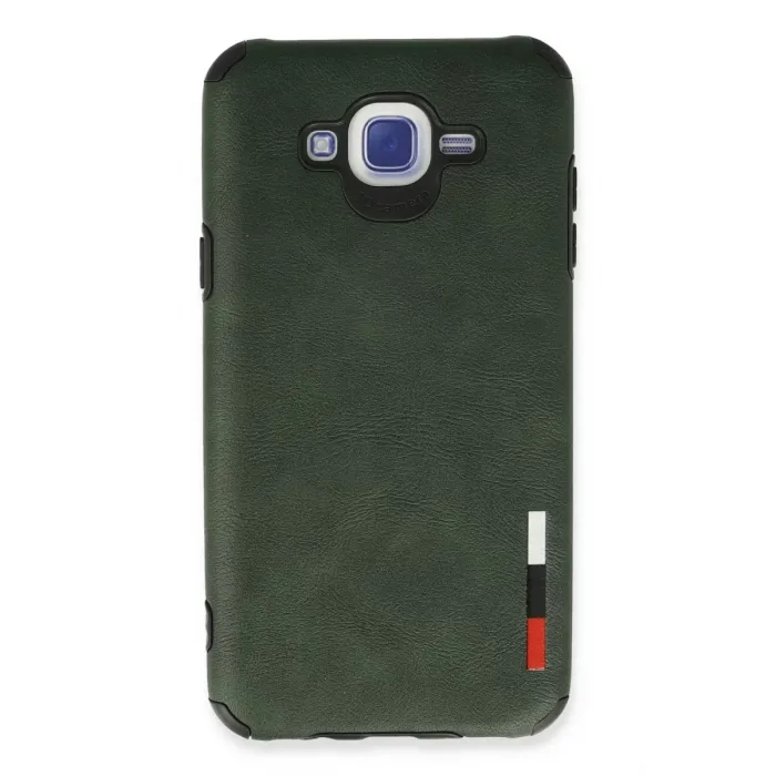 Newface Samsung Galaxy J7 Kılıf Loop Deri Silikon - Yeşil