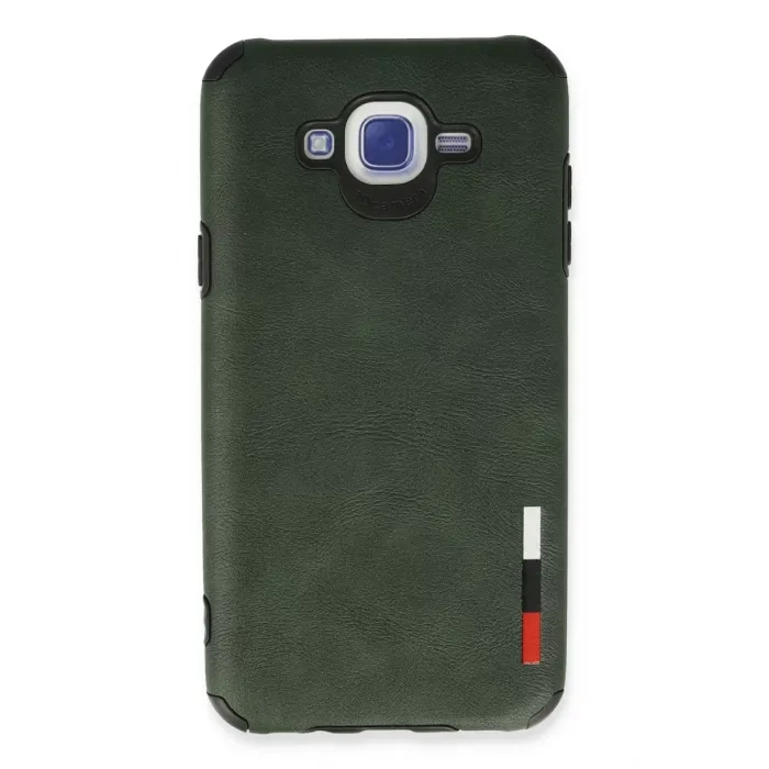 Newface Samsung Galaxy J7 Kılıf Loop Deri Silikon - Yeşil