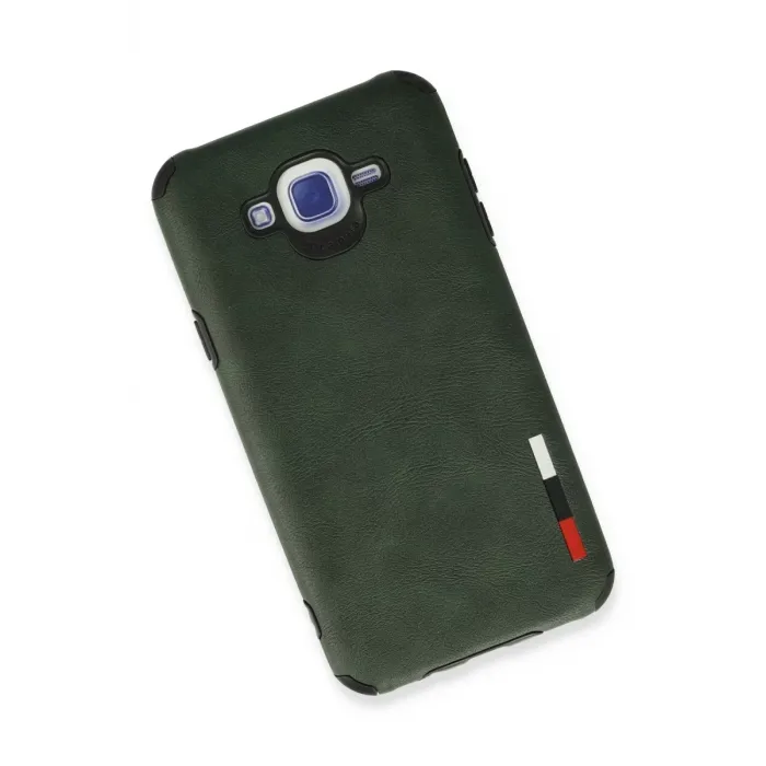 Newface Samsung Galaxy J7 Kılıf Loop Deri Silikon - Yeşil