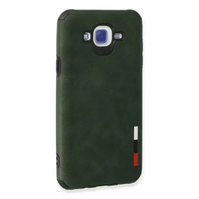 Newface Samsung Galaxy J7 Kılıf Loop Deri Silikon - Yeşil